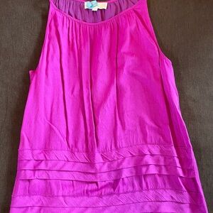 LOFT Fuchsia Sleeveless Blouse